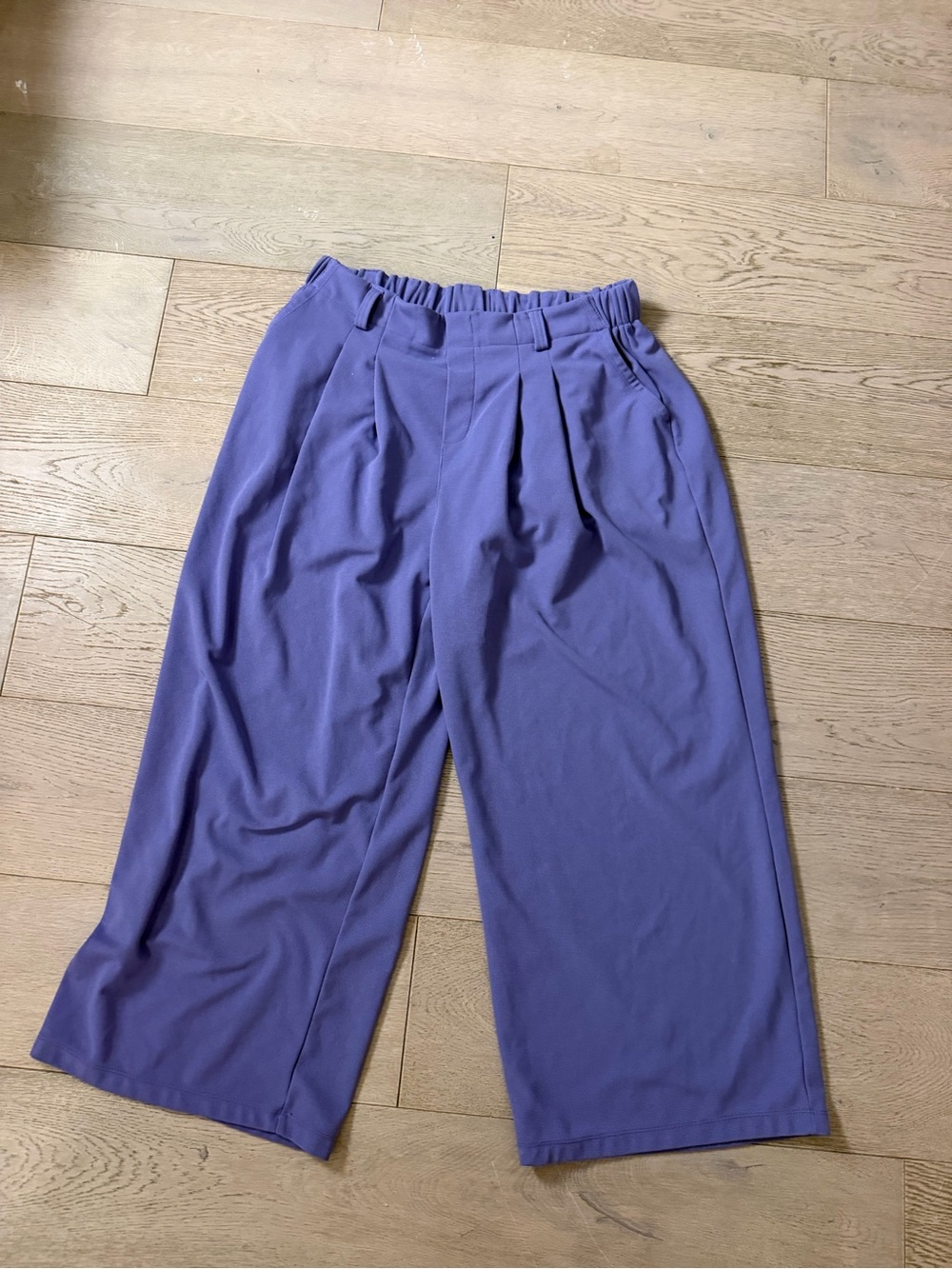 Halara waffle knit Wide-Leg Purple Pants